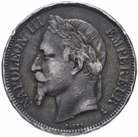 купить Франция 5 франков 1868 "А"
