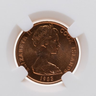 купить Острова Кука 1 цент (cent) 1983 в слабе DNC PF68