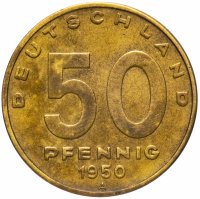 Купить Германия (ГДР) 50 пфеннигов 1950 А