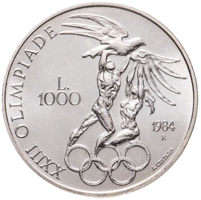 купить Сан-Марино 1000 лир (lire) 1984 XXIII летние Олимпийские Игры, Лос-Анджелес 1984