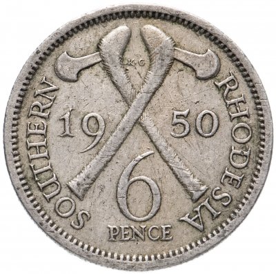 купить Южная Родезия 6 пенсов (pence) 1950