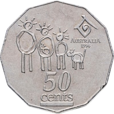купить Австралия 50 центов (cents) 1994 "Международный год семьи"