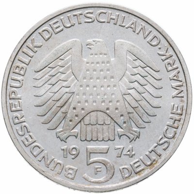 купить Германия (ФРГ) 5 марок 1974 "25 лет со дня принятия конституции ФРГ"
