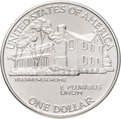 купить США 1 доллар (dollar) 1990 "100 лет со дня рождения Эйзенхауэра"
