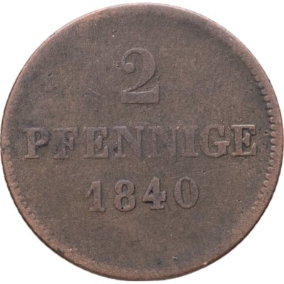 купить Бавария 2 пфеннига 1840