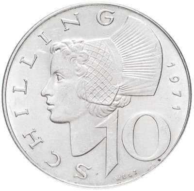 купить Австрия 10 шиллингов (shillings) 1971