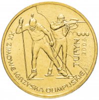 купить Польша 2 злотых 2006 "Зимняя Олимпиада Турин 2006"