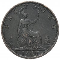 купить Великобритания 1 фартинг (farthing) 1860