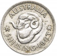 Купить Австралия 1 шиллинг (shilling) 1955-1963, случайная дата