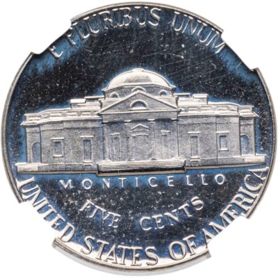 купить США 5 центов (cents) 1976 S Proof "Jefferson Nickel (Джефферсон)" в слабе DNC PF65