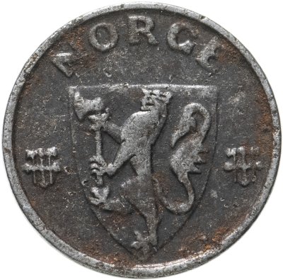 купить Норвегия 1 эре (ore) 1942 (железо, магнитная)