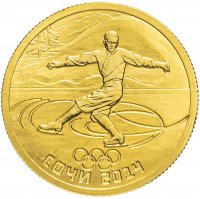купить 50 рублей 2014 СПМД "XXII Зимняя Олимпиада в Сочи - фигурное катание на коньках"