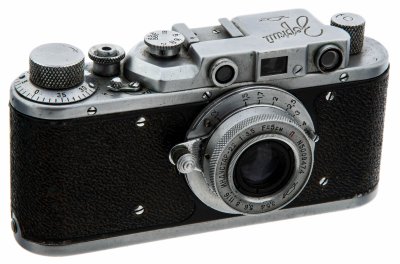 купить Фотоаппарат пленочный "Зоркий" с объективом "Индустар-22" в оригинальном кофре, металл, кожа, Красногорский механический завод, СССР, 1948-1956 гг.