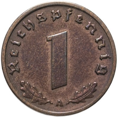купить Германия (Третий Рейх) 1 рейхспфенниг 1938 "А"