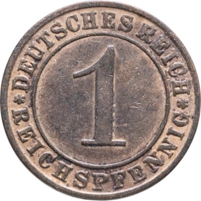 купить Германия 1 пфенниг (рейхспфенниг) 1928 "G"