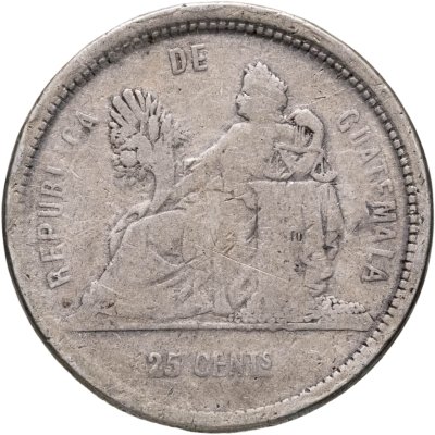 купить Гватемала 25 сентаво (centavos) 1888, знак монетного двора: "G"