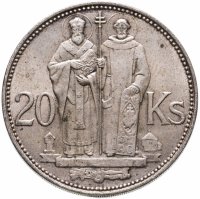 купить Словакия 20 крон 1941 "Святые Кирилл и Мефодий"