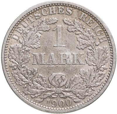 купить Германия 1 марка (mark) 1900, знак монетного двора: "A" - Берлин