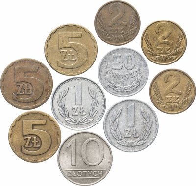 купить Польша набор из 10 монет 1973-1987