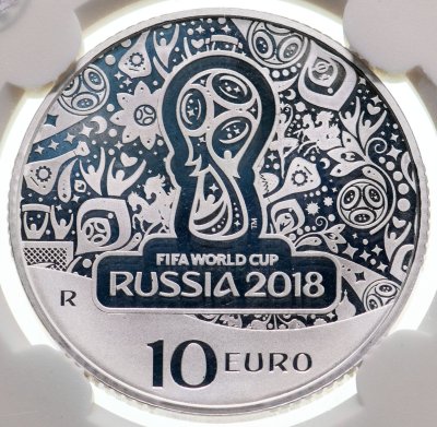 купить Италия 10 евро 2018 "Чемпионат мира по футболу в России" в слабе