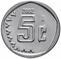 Купить Мексика 5 сентаво (centavos) 2002