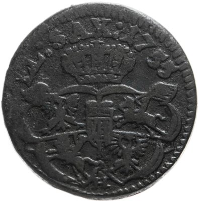 купить Польша 1 грош 1755, знак монетного двора "H"