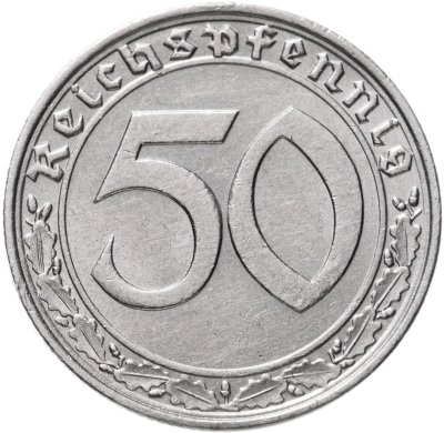 купить Германия, Третий рейх 50 рейхспфеннигов (reichspfennig) 1939