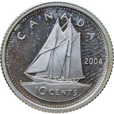 купить Канада 10 центов (cents) 2004 Proof
