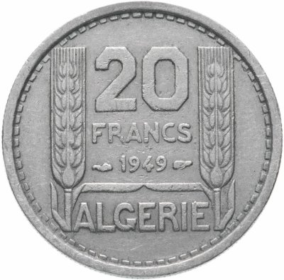 купить Алжир 20 франков (francs) 1949