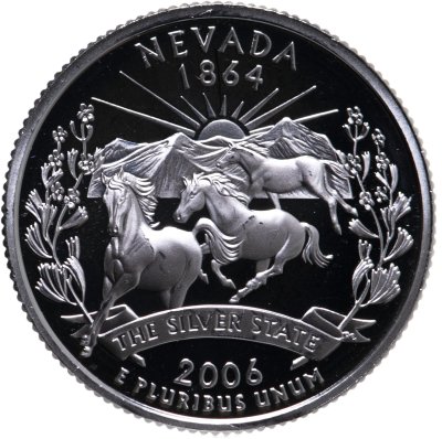 купить США 25 центов (квотер, 1/4 доллара, quarter dollar) 2006 "Квотер штата Невада" знак монетного двора: "S" - Сан-Франциско