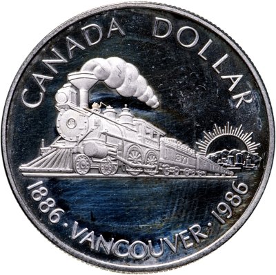 купить Канада 1 доллар (dollar) 1986 "100 лет городу Ванкувер"