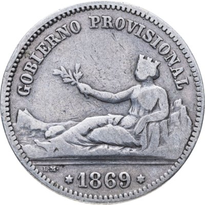 купить Испания 1 песета (peseta) 1869 GOBIERNO PROVISIONNAL