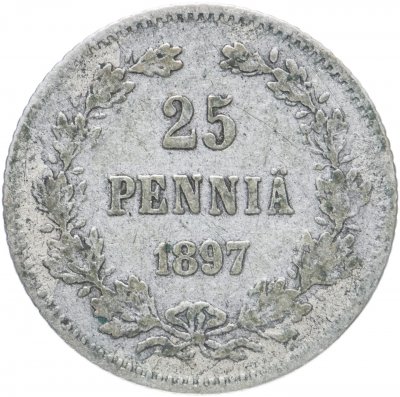 купить 25 пенни 1897 L, монета для Финляндии