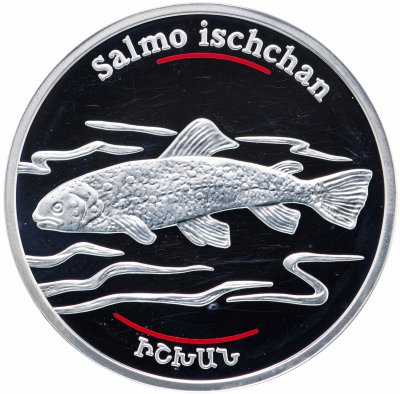 купить Армения 100 драмов 2007 Дикий мир Кавказа - Ишхан (Salmo ischchan)