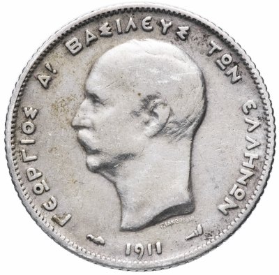 купить Греция 1 драхма (drachma) 1911