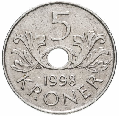 купить Норвегия 5 крон (kroner) 1998