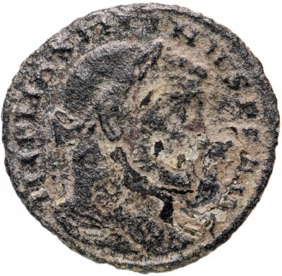 купить Римская Империя, Максимиан Геркулий, 285-310 гг, фракция фоллиса, (реверс: Гений стоит влево, в руках патера и рог изобилия)