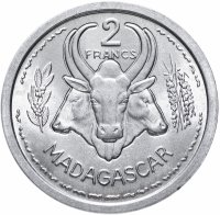 купить Мадагаскар 2 франка (francs) 1948