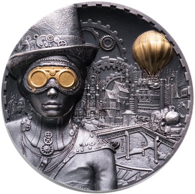 купить Острова Кука 20 долларов 2020 "Стимпанк", в футляре с сертификатом