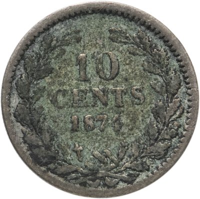 купить Нидерланды 10 центов (cents) 1874