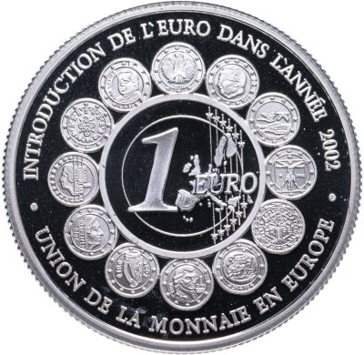 купить Бенин 500 франков (francs) 2002 Введение Евро