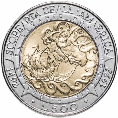 купить Сан-Марино 500 лир 1992 "Открытие Америки"