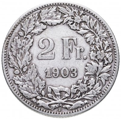 купить Швейцария 2 франка 1903