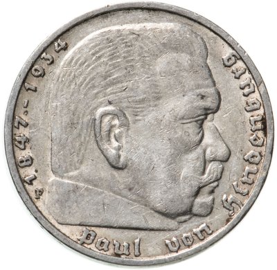 купить Германия, Третий рейх 5 рейхсмарок 1935 F