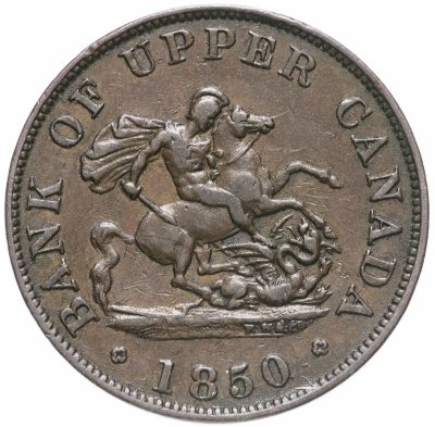 купить Канада, провинция Верхняя Канада, банковский жетон 1/2 пенни (half penny) 1850