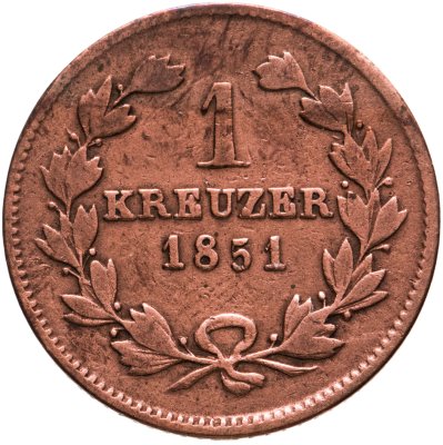 купить Германия, Баден 1 крейцер 1851