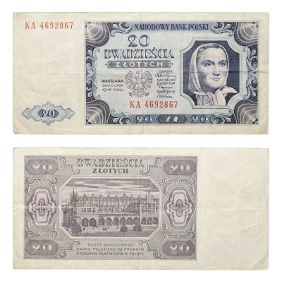 купить Польша 20 злотых 1948
