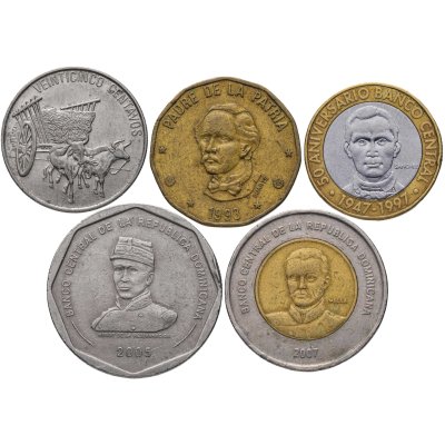 купить Доминиканская республика, набор из 5 монет 1991-2007 годов