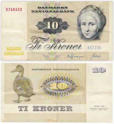 купить Дания 10 крон 1972 год (1977) (Pick 48)