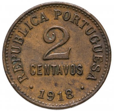 купить Португалия 2 сентаво (centavos) 1918
